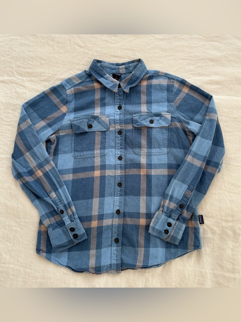 Patagonia Women’s Organic Cotton Midweight Fjord Flannel Size Small Blue Plaid